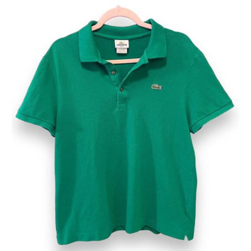 Mens Size 7‎ Slim Fit Lacoste Green Short Sleeve Polo Shirt